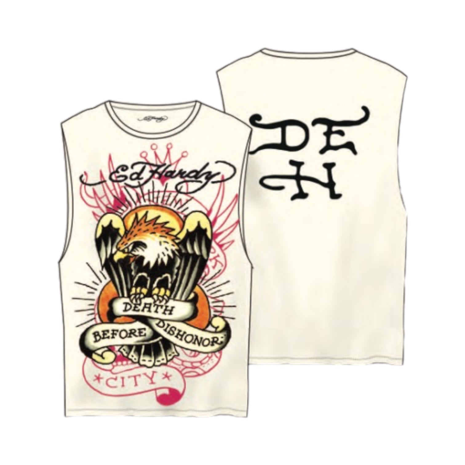 ED HARDY: Eagle Sleeveless Tee 14